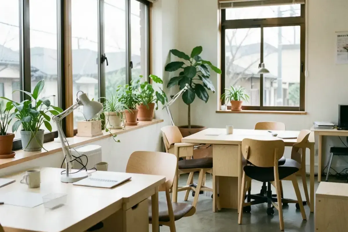 オフィスの作業風景